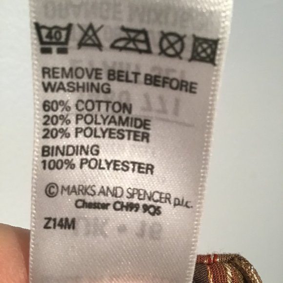 Marks & Spencer Chevron Striped A-Line Midi Skirt with Jeweled Rope Belt - Picture 10 of 10